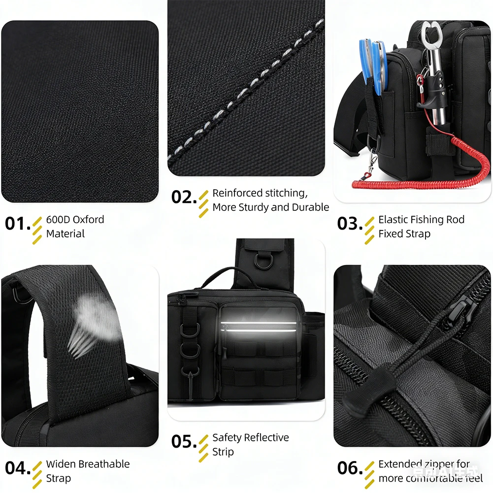 Hiking Backpack Waterproof - حقيبة ظهر لصيد السمك مع حامل