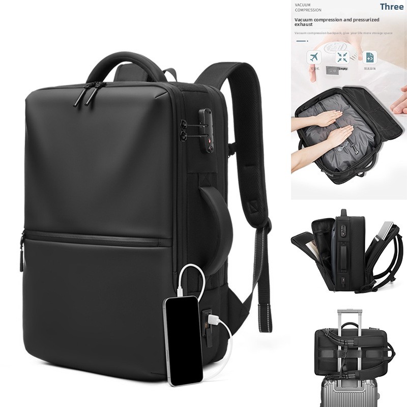 Business Backpack Brief - حقيبة ظهر رجالية متعددة الوظائف بضغط