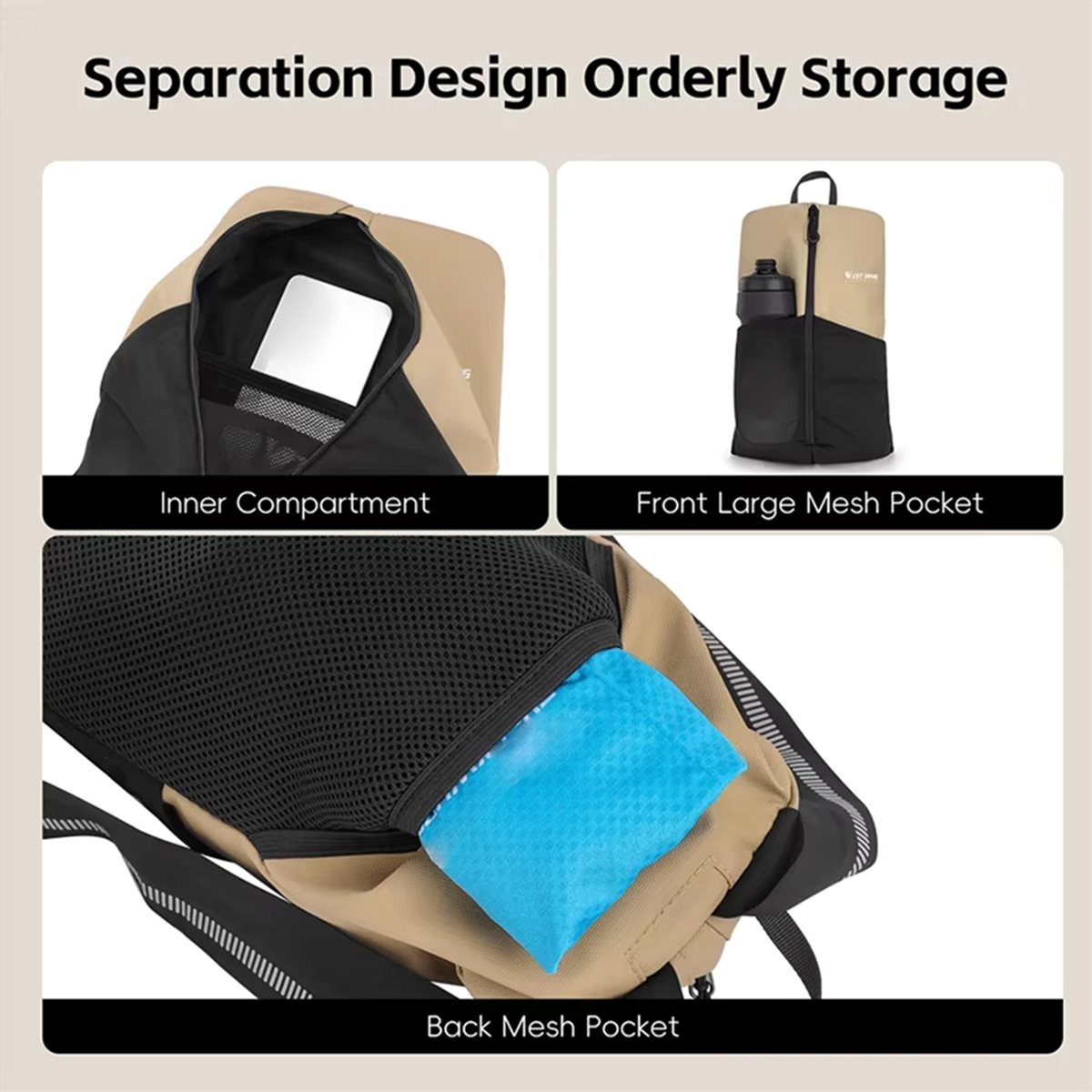 Hiking Backpack Waterproof - حقيبة ظهر A61P للدراجات الهوائية، سعة