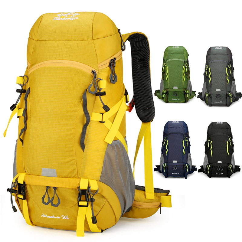 Rain Cover Backpack - 50L مقاوم للماء التخييم على ظهره