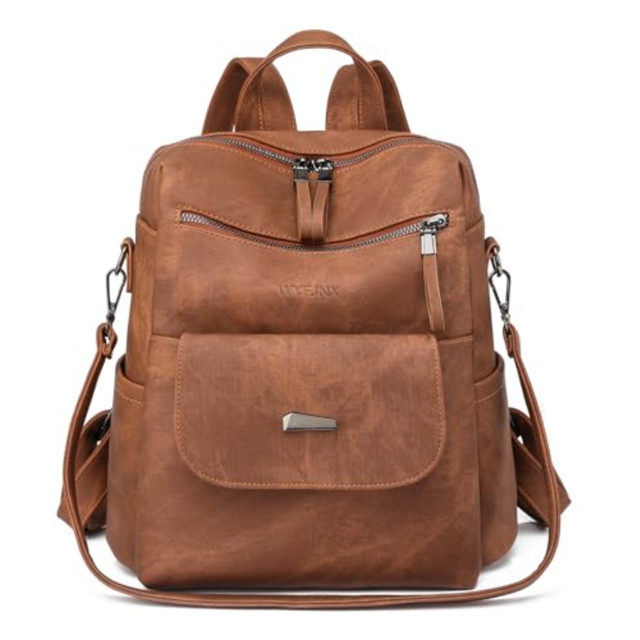 Fashion Backpack Women - حقيبة ظهر من الجلد الصناعي للنساء،