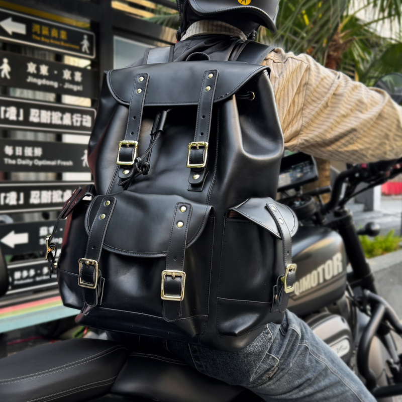 حقيبة ظهر جلدية فاخرة جديدة لل - مراجعة Leather Backpack Vintage وسعره