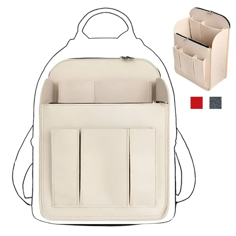 حقيبة تنظيم المكياج من اللباد  - مراجعة Backpack Insert Organizer وسعره
