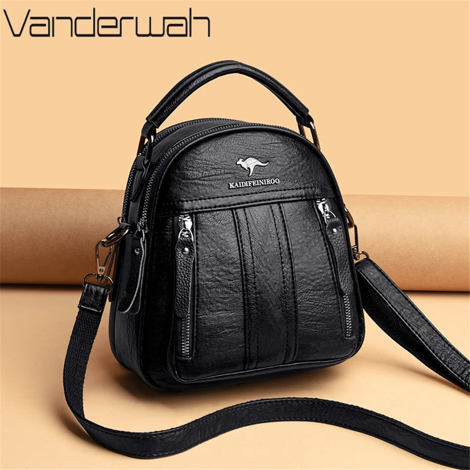4 في 1 حقائب ظهر جلدية متعددة  - مراجعة Mini Backpack Purse وسعره