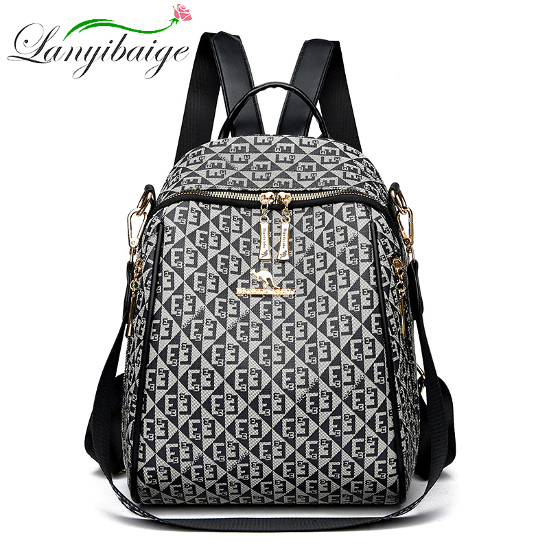 حقيبة كتف بطبعة حروف عتيقة للن - مراجعة Fashion Backpack Women وسعره