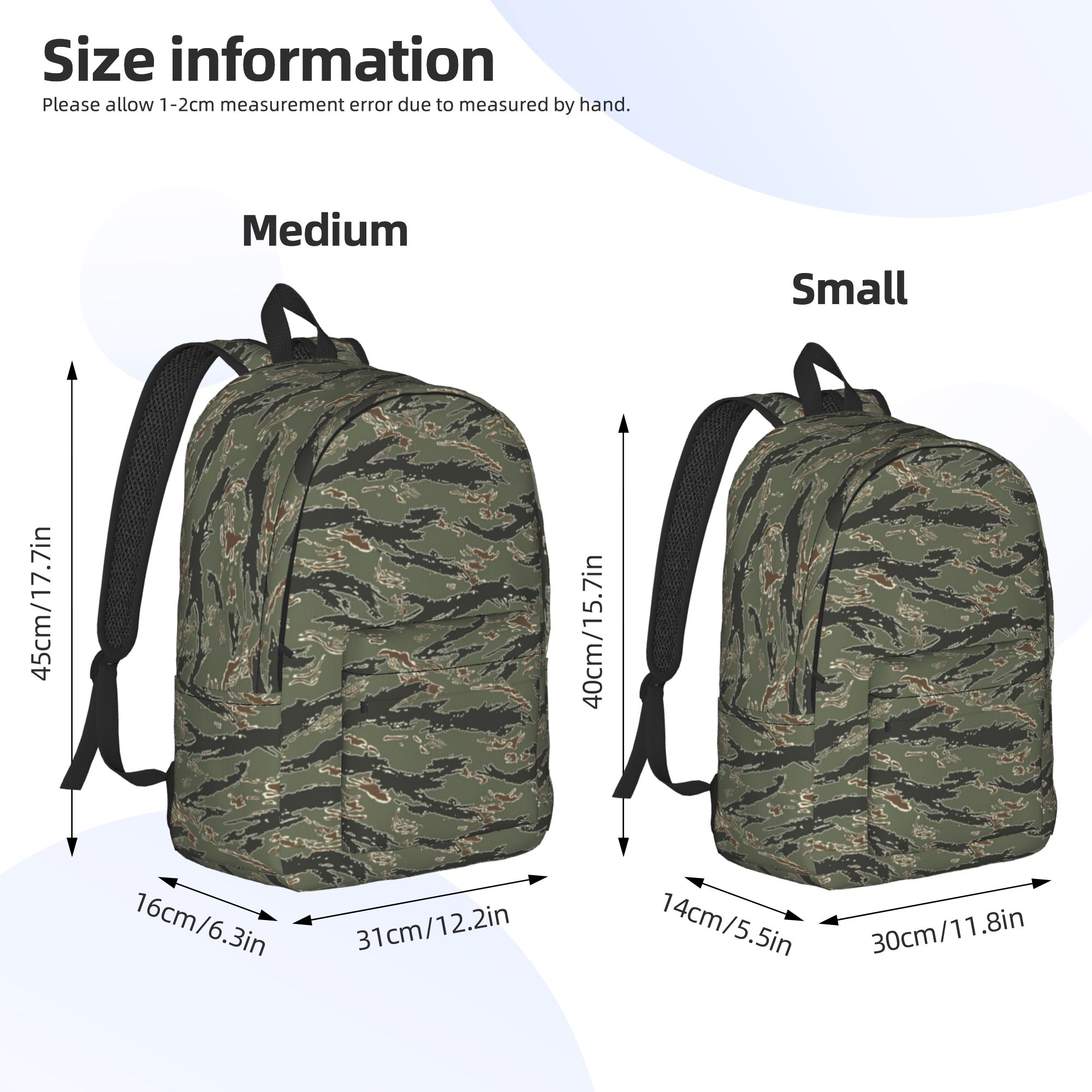 حقيبة ظهر مموهة بنمط النمر، حق - مراجعة Rucksack Military Style وسعره