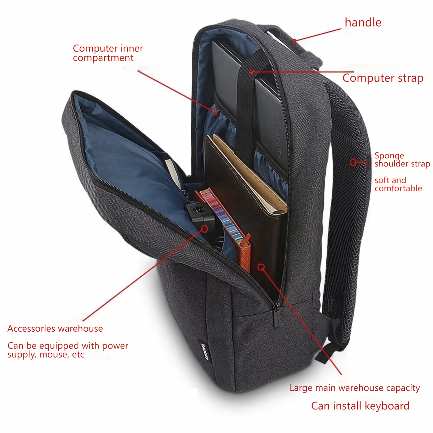 حقيبة ظهر لينوفو B210 |   لابت - مراجعة Laptop Backpack 15.6 وسعره