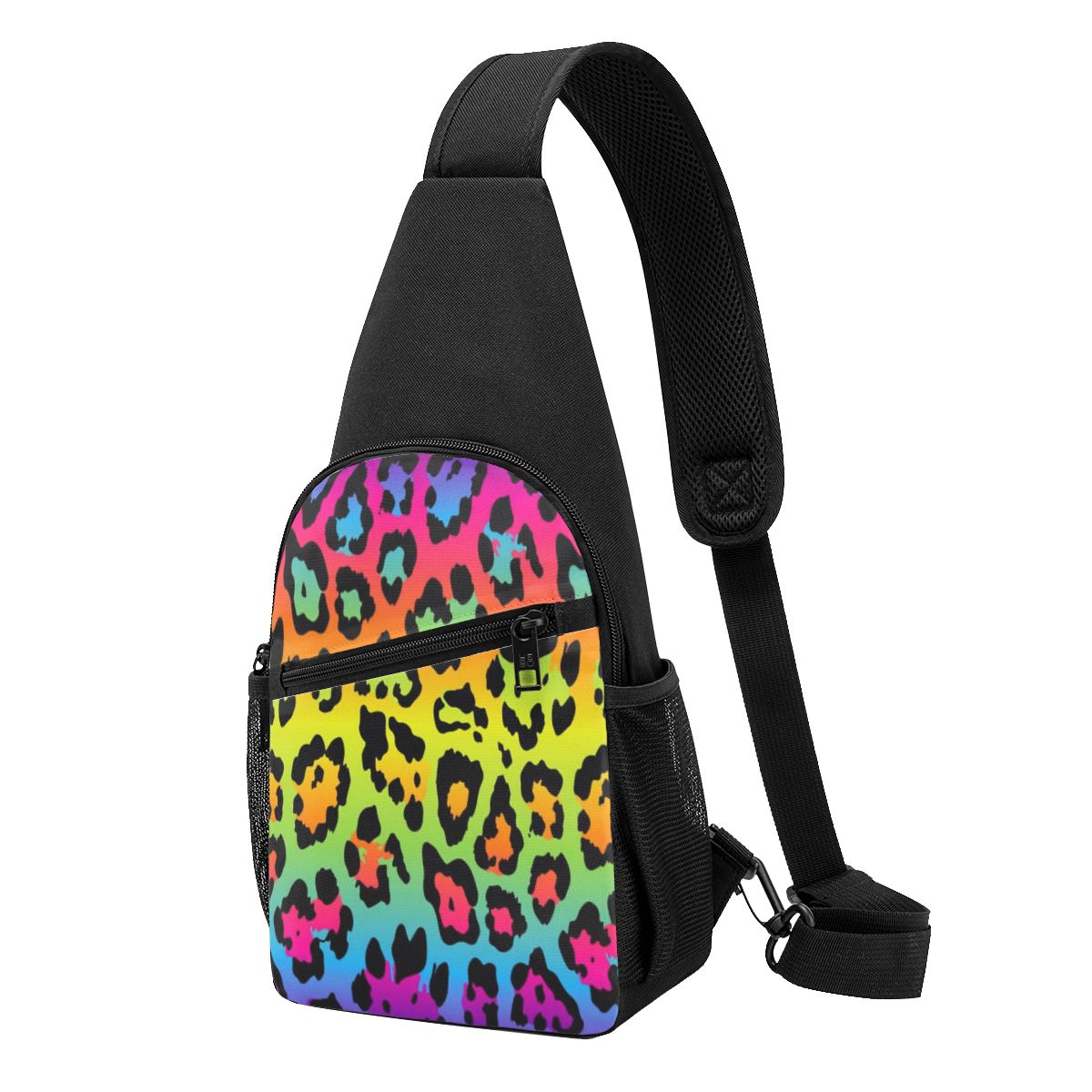 حقيبة صدر بطبعة جلد الفهد بألو - مراجعة Sling Backpack Shoulder وسعره