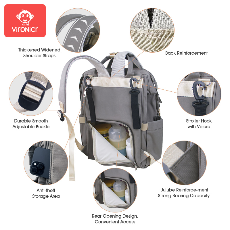 حقيبة ظهر للأمهات كبيرة السعة  - مراجعة Backpack Diaper Bag وسعره