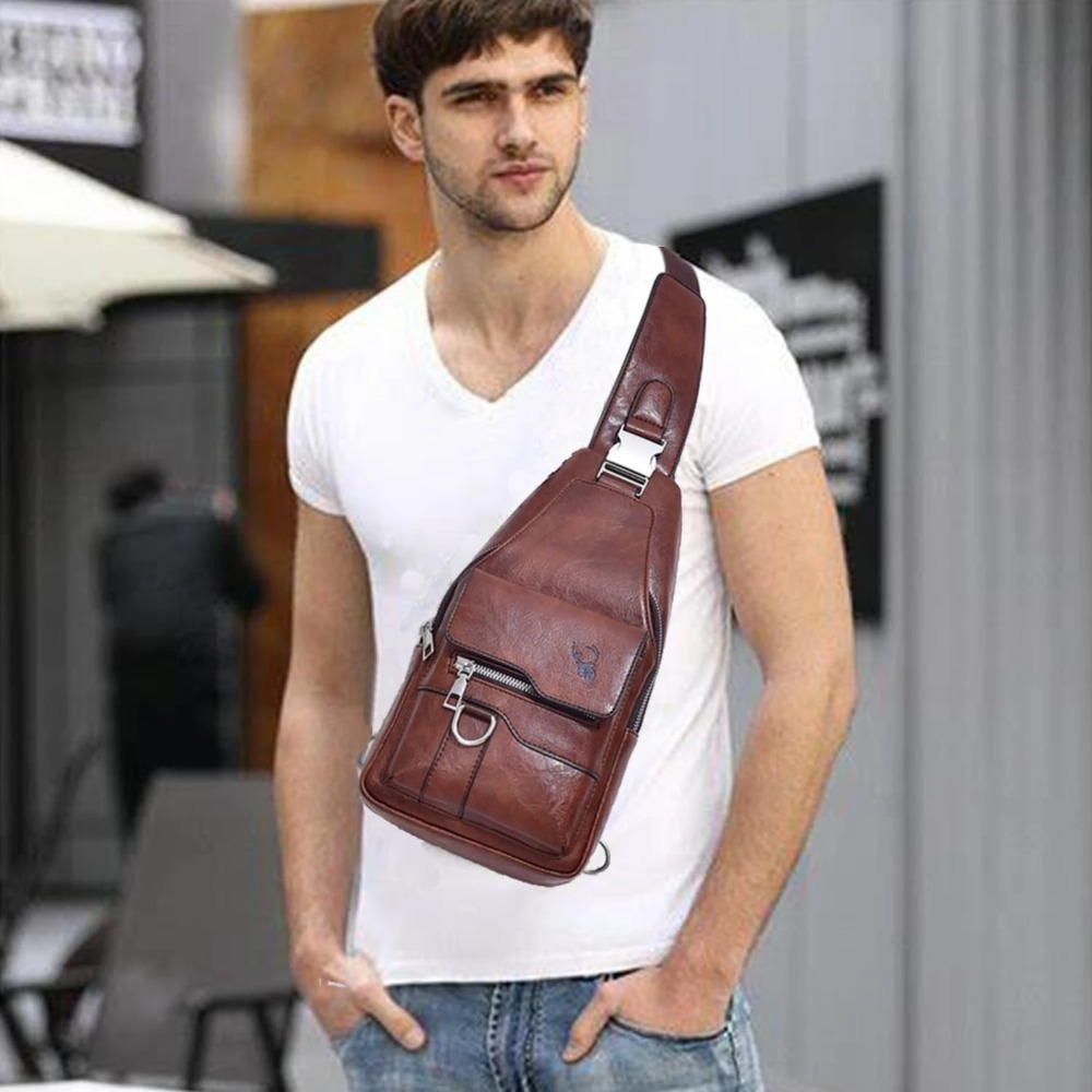 حقيبة كتف للرجال، حقيبة صدرية  - مراجعة Sling Backpack Shoulder وسعره