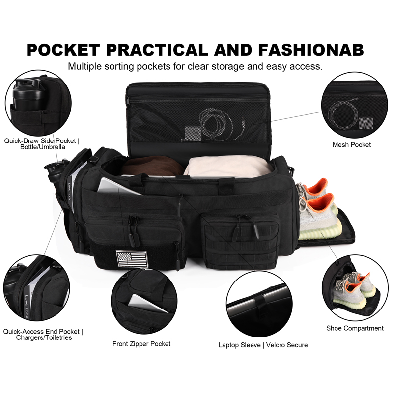 LHI 50L 3 في 1 حقيبة سفر واق م - مراجعة Urban Backpack Tactical وسعره
