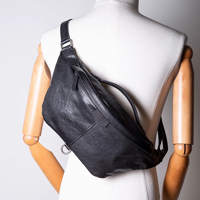 حقيبة صدر من الجلد الطبيعي للر - مراجعة Leather Backpack Vintage وسعره