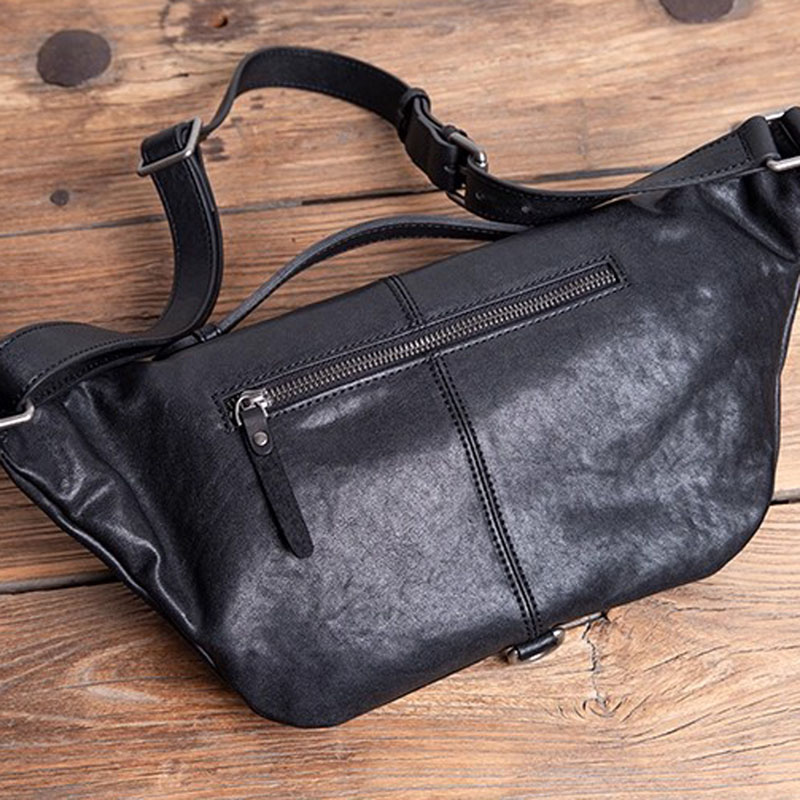 حقيبة صدر من الجلد الطبيعي للر - مراجعة Leather Backpack Vintage وسعره