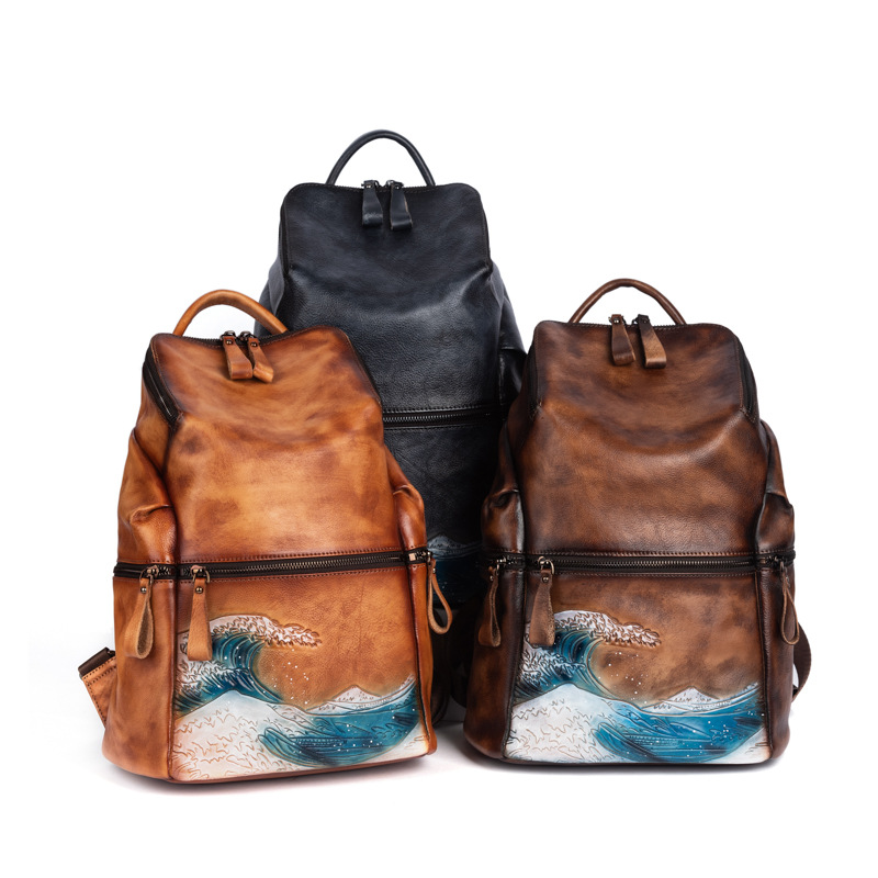 حقيقي حقيقي لينة جلد النساء عل - مراجعة Leather Backpack Vintage وسعره