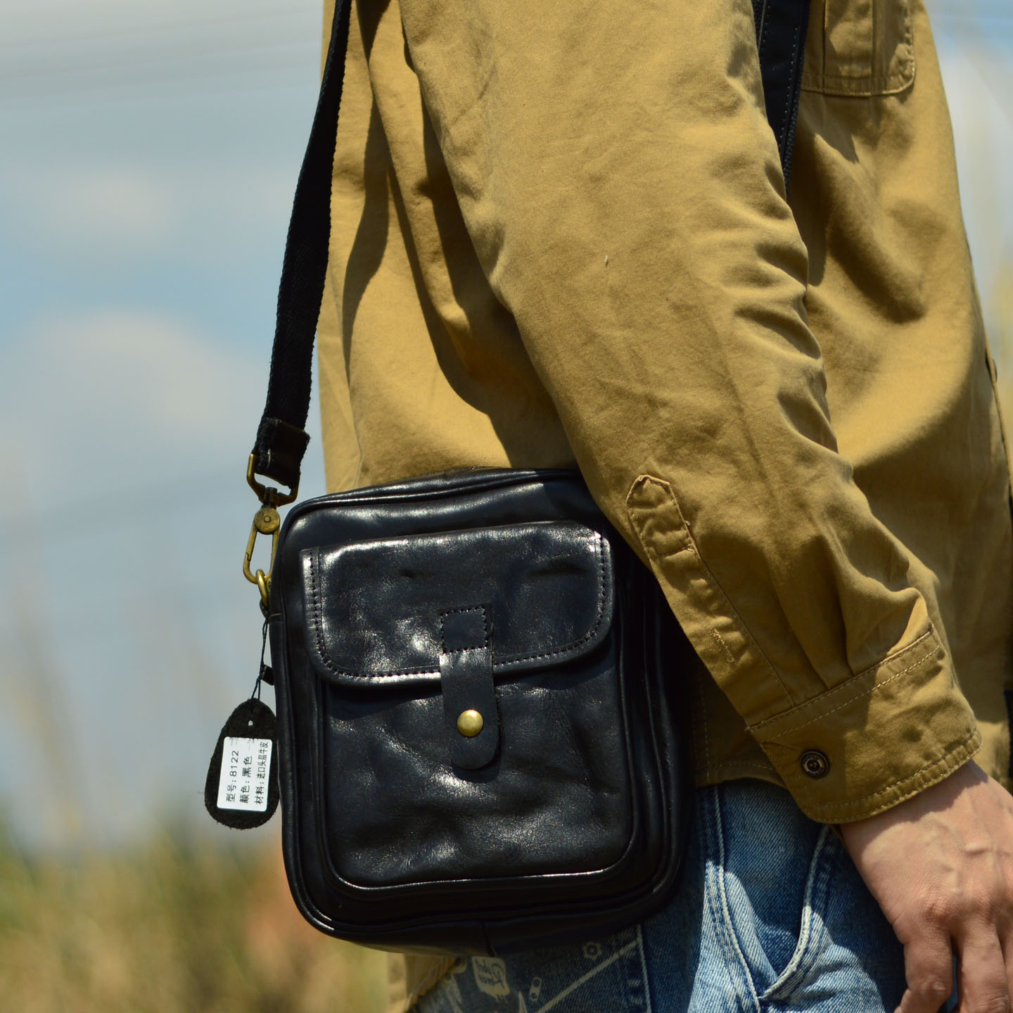 حقيبة كتف رجالية من الجلد من A - مراجعة Leather Backpack Vintage وسعره