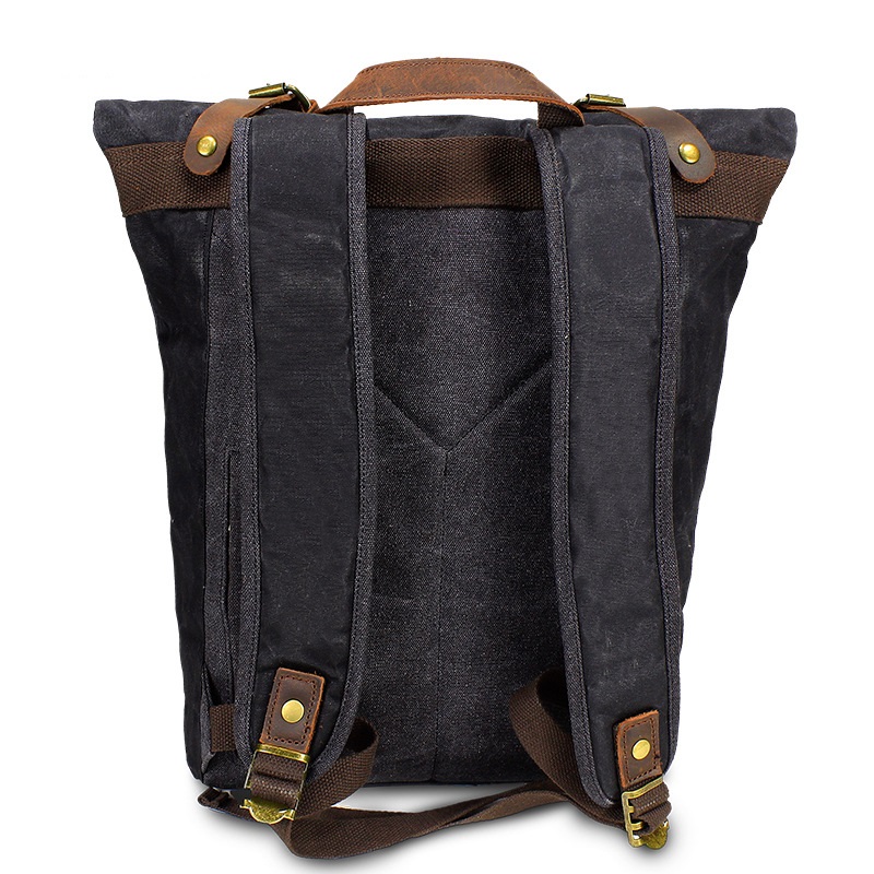 حقائب ظهر جلدية قماشية ريترو ل - مراجعة Leather Backpack Vintage وسعره