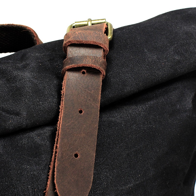 حقائب ظهر جلدية قماشية ريترو ل - مراجعة Leather Backpack Vintage وسعره