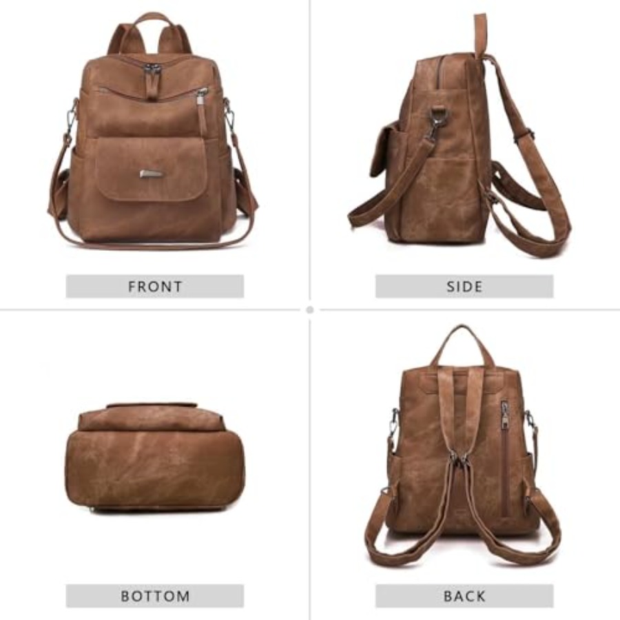 حقيبة ظهر من الجلد الصناعي للن - مراجعة Fashion Backpack Women وسعره